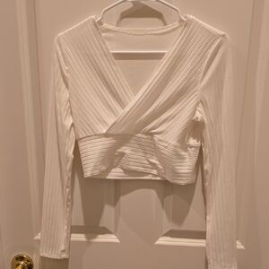 Elegant White Wrap Top